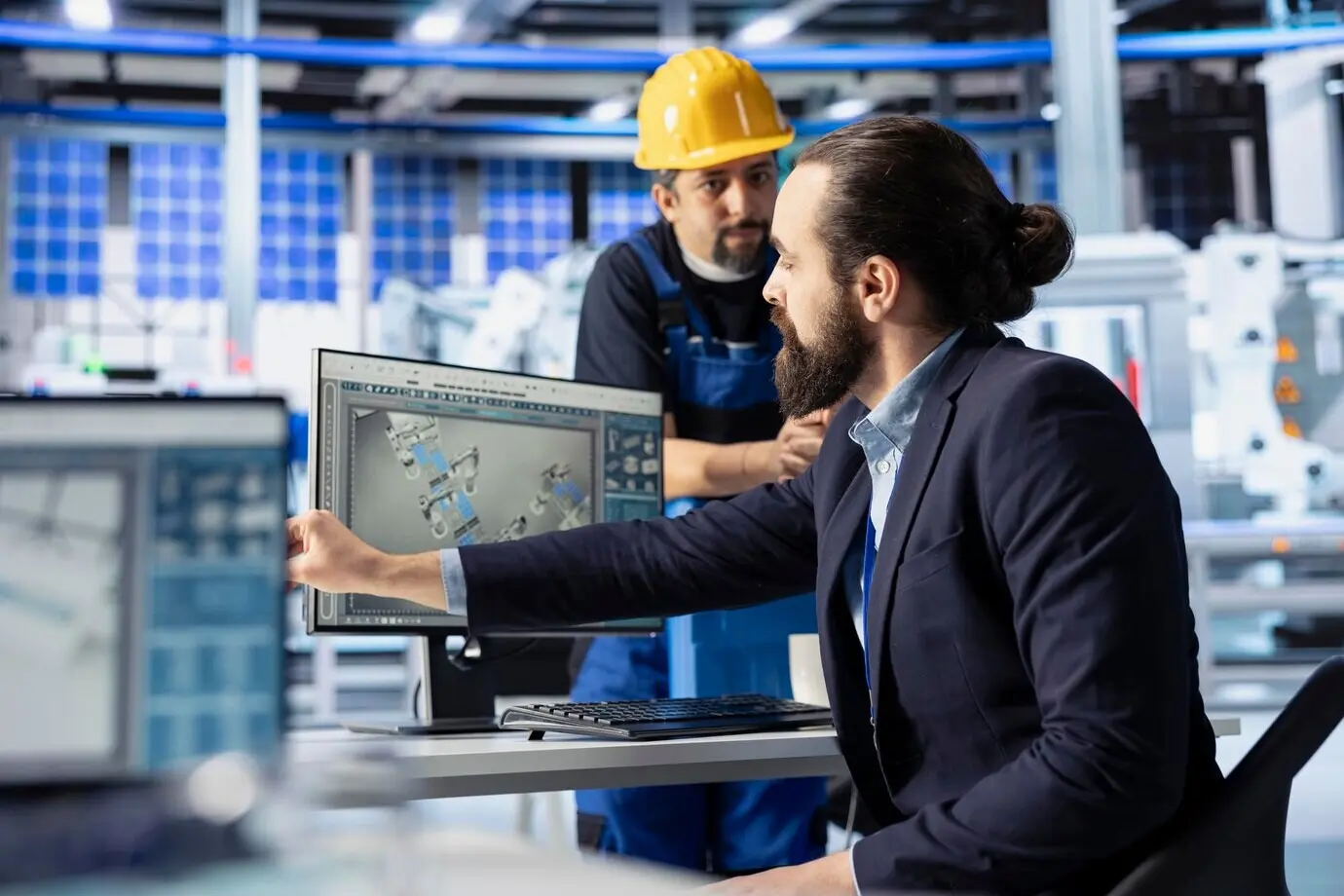 A solar panel plant engineer receives feedback from a manager on reducing downtime.